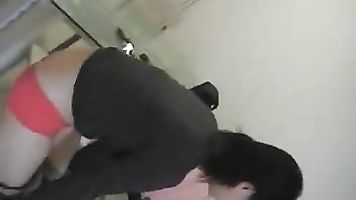 Asian slut strips and gets fucked. 2