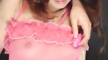 Kaoru Mugi is fucked with vibrator and cock under pink lingerie - More at hotajp com