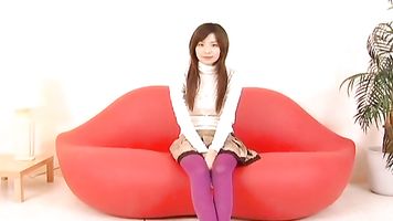 Asian cutie Aimi Nakatani gets naked and gives a hot blowjob - More at hotajp com