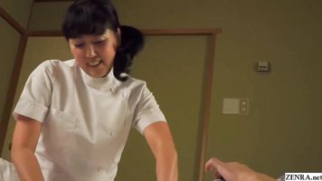 Mature Japanese masseuse gives client handjob Subtitles