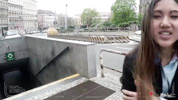 BITCHES ABROAD - Squirting Oriental teen tourist May Thai gets fucked POV