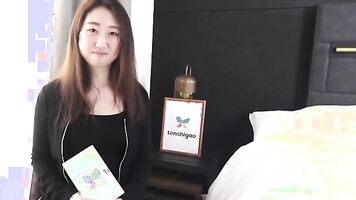 Casting couch with cute Japanese amateur Miss Ai Okamoto sexy nurse from Tokyo interview uncensored JAV first ever JAV pussy licking pt2