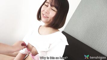 Asian Kurumi Aoyama fucks a hard cock after sucking it.