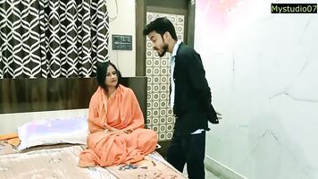 Desi step mother in law fucked by daughter husband! Viral jobordosti sex with audio