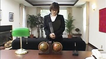 Hot Japanese Secretary blows her boss