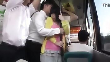on the bus in Japan