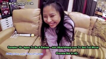 Raya Nguyen Asks Doctor Tampa To Masturbate Her Pussy On The Couch With A Hitachi Magic Wand At HitachiHoes.com