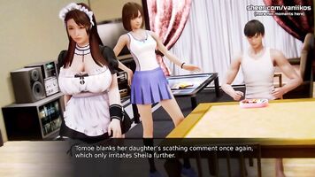Waifu Academy | Naughty Asian Teen Step Sister Sits On Step Brother's Cock While Step Mom Is Making Dinner | My sexiest gameplay moments | Part #32