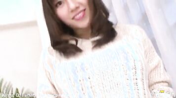 Big titted Japanese MILF gets filmed in backstage before photoshoot