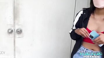 Hot chubby Thai babe in glasses fucks hung white man in Bangkok