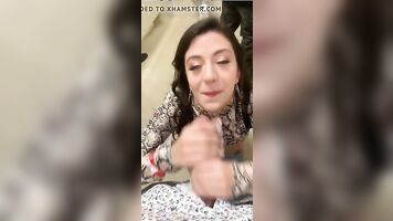 Latina Wife Gives Great Blowjob