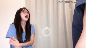 Creepy Doctor Convinces Young Medical Intern Korean Girl to Fuck to Get Ahead