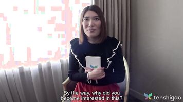 Miku Kanno in [part 2] of her debut as a Japanese adult video model - interview and audition with stripping, sucking cock, pussy fingering, pussy licking 4K MUST WATCH