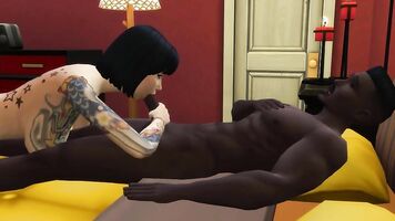 Massive big boobs on hot asian thai girl Fucking with a black Man with A Big Cook