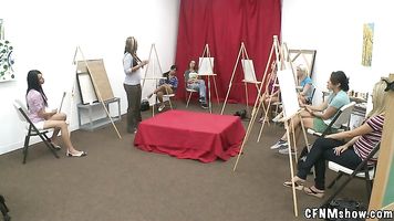 This week we set up some cameras and our own studs inside an adult art class.