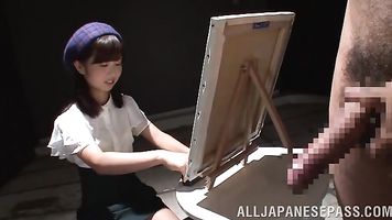 Amateur teen Koko Seko sucks cock and swallows warm jizz.