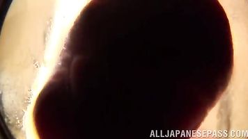 Hot fetish scene with insolent Erika Momotani.