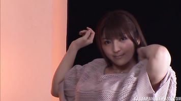 Kinky teen girl Shiori Kamisaki licks and sucks her tied up boyfriend.