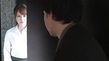 Sexy office girl Akiho Yoshizawa is ridden doggystyle.