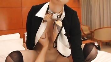 She is sexy and busty and enjoys playing the part of a sexy teacher.