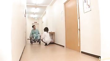 Nurse Rune Tsukishiro In Stockings Fucked With A Vibrator.