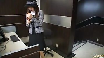 Kotone Amamiya is a hot Asian MILF in an office suit.