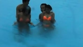 At the swimming pool you can always count on at least getting some boobs and ass touched up, if not more!.