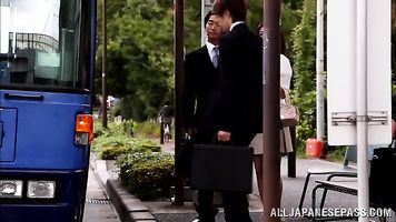 Kinky Japanese milf Nami Hoshino gets pounded in a bus.