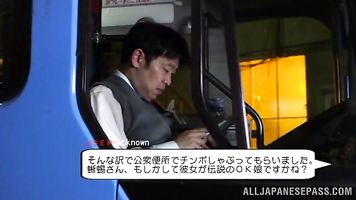 Sexy Japanese girl Rina Rukawa gets fucked in a public place.
