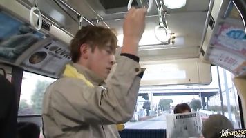 Yuma Asami hot public sex in a bus.