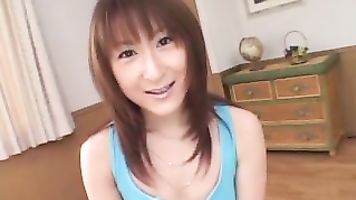 Hot Asian redhead gets her pussy and anus banged by three guys.